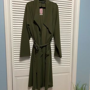 Green Waterfall Duster Jacket By Boohoo s24/uk 28